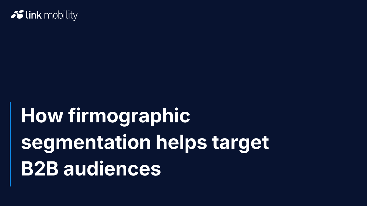 How firmographic segmentation helps target B2B audiences