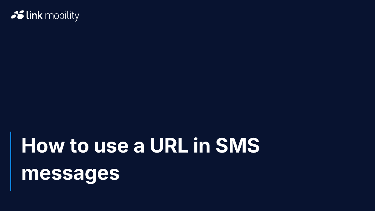How to use a URL in SMS messages