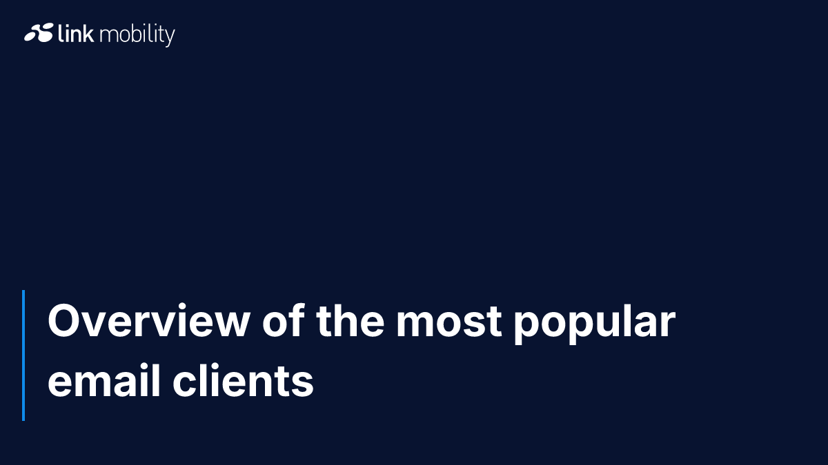 Overview of the most popular email clients