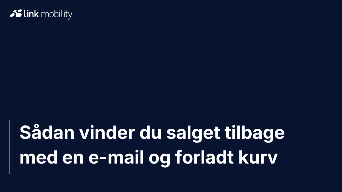 Sådan vinder du salget tilbage med en e-mail og forladt kurv